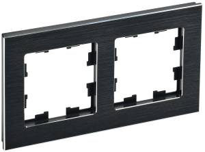 Рамка 2-постовая IEK Brite BR-M22-M-K02 черный