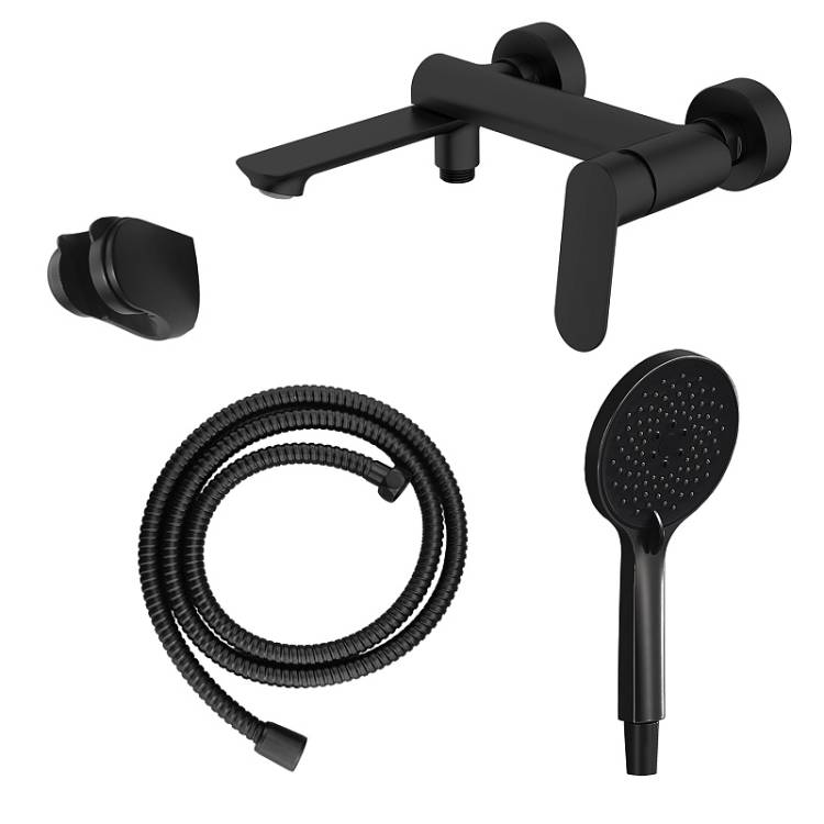Смеситель для ванны Azario Alanti AZ-K3032B черный матовый