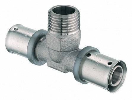 Пресс-тройник FAR 20*2 x 3/4 НР х 20*2