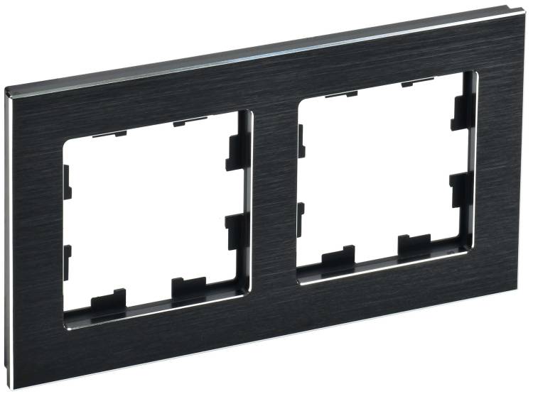 Рамка 2-постовая IEK Brite BR-M22-M-K02 черный