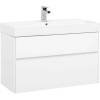 Тумба с раковиной Aquanet Бруклин 100 212599 белый, 572x972x437