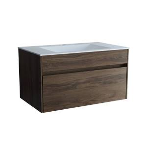 Тумба с раковиной Vincea Chiara 800 1 выкатной ящик, C.Oak, раковина белая
