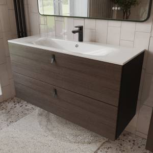 Тумба с раковиной Terminus Kontur KON101202200001O венге, графит, 120x62