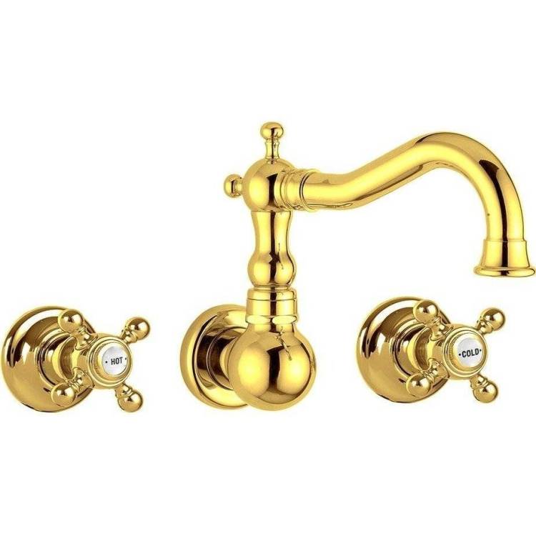 Смеситель для раковины Migliore Arcadia 18399 с внутренней частью, золотой