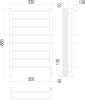 Полотенцесушитель Terminus Евромикс квадро П8 50x85, электрический фото 3