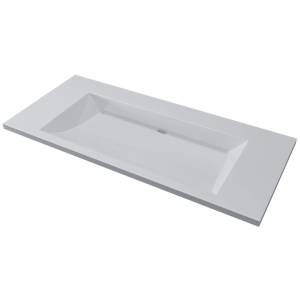 Раковина Uperwood Infinity RInfinity100wg0 без отверстия для смесителя, белая глянцевая, 100x45