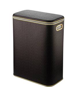 Корзина для белья Geralis PCG-B punto шоколад, кант золото, стандартная