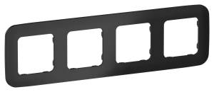 Рамка 4-постовая IEK Flite FI-M42-31-20-K02 черный