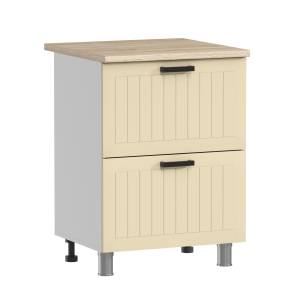 Кухонный модуль напольный Аленушка Орхидея Н2Я 600 Н00231078 крем, скоба антрацит
