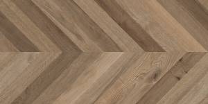 Керамогранит Laparet Wood Lux Walnut Chevron M коричневый матовый карвинг 60x120