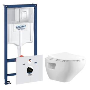 Комплект Grohe GRH775IONVP0 Инсталляция для унитаза Grohe Rapid SL + Унитаз подвесной beWash Ion безободковый, с сиденьем микролифт, белый глянец