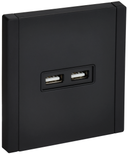 Розетка USB type A+A IEK Forte&Piano FP-U21-D31-M-K02 черный