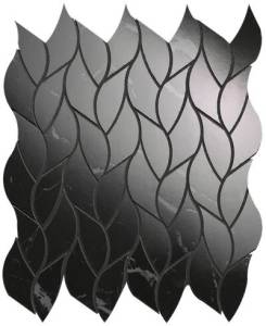 Мозаика FAP Ceramiche Roma Gold FQMS Nero Elegante Leaves Mosaico 25.9x30.9