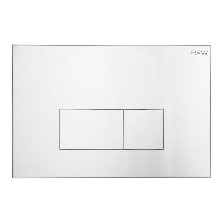 Кнопка смыва Black&White WPI-09544 24.4x16.2 Silver Coated