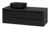 Тумба с раковиной Brevita Карго УТ000024164 черная, 120 см