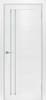 Межкомнатная дверь экошпон Мариам Техно 738, остекленная, белоснежный 700x2000