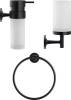 Набор Duravit Starck T Стакан 0099314600 черный + Дозатор 0099354600 черный + Полотенцедержатель 0099474600 черный