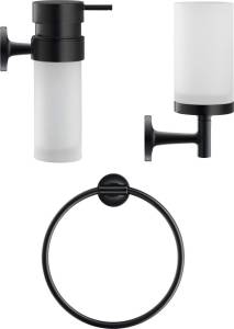 Набор Duravit Starck T Стакан 0099314600 черный + Дозатор 0099354600 черный + Полотенцедержатель 0099474600 черный