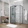 Душевой уголок Grossman Galaxy 120.K33.01.1010.21.00 профиль черный матовый, стекло прозрачное, 100x100x195 фото 5