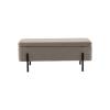 Банкетка-сундук Stool Group Болейн 20A544VF-BL-MOMO-38 с ящиком, велюр серый, черные ножки 110x42 фото 2