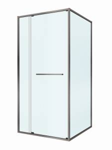 Душевой уголок Cezares LUX-AH-FS-11-100/80-C-GM профиль оружейная сталь, стекло прозрачное, 100x80x195