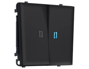 Комплект механизма 2-клавишного выключателя Ambrella Volt Sigma MS984020 черный мягкое касание