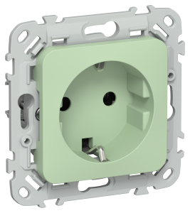 Розетка 1-местная с заземлением IEK Flite FI-R11-16-1-K93 фисташковый