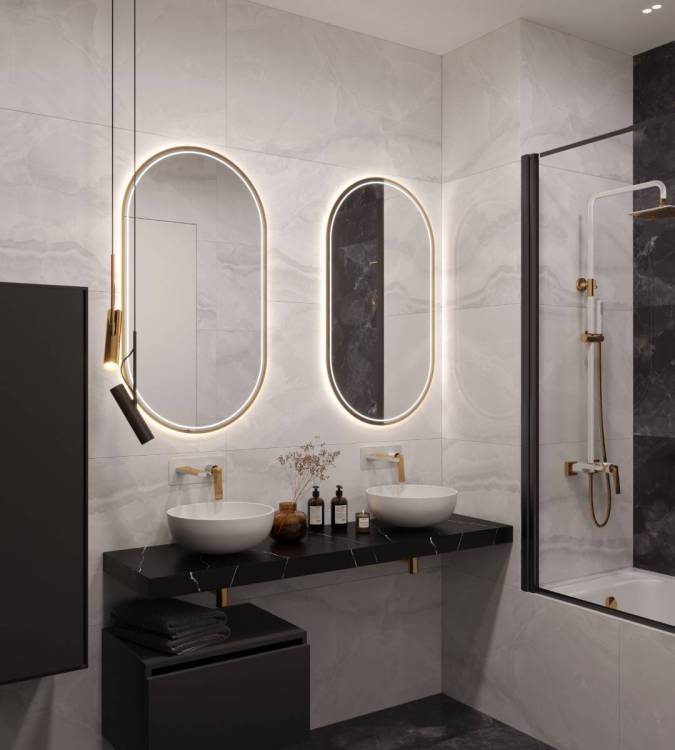 Столешница Armadi Art Flat 869-160-NM прямая Nero Marquina 1610x460x70
