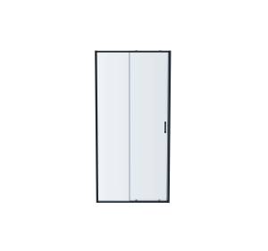 Душевая дверь Aquatek AQ ARI RA 12020BL профиль черный, стекло прозрачное 120x200