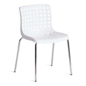 Стул Tetchair Skalberg (mod. C-084-A) 19260 White (белый)/Chrome (хром) 46x56x79