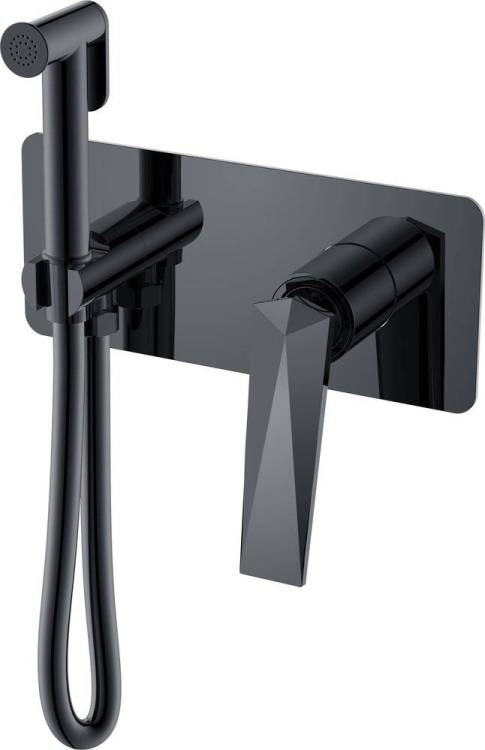 Гигиенический душ Boheme Venturo 377-SGM со смесителем, С ВНУТРЕННЕЙ ЧАСТЬЮ, shine gun metall