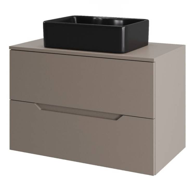 Тумба с раковиной Orange Line Li-70TuLMDF+B01-475MB латте матовый, 70 см