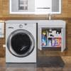Тумба под раковину Uperwood Magenta 5930205150 под стиральную машину, подвесная, с дверцами, белая, 60 см фото 8