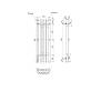 Полотенцесушитель электрический Point Фрея PN20738B П2 180x800 диммер слева, черный фото 5