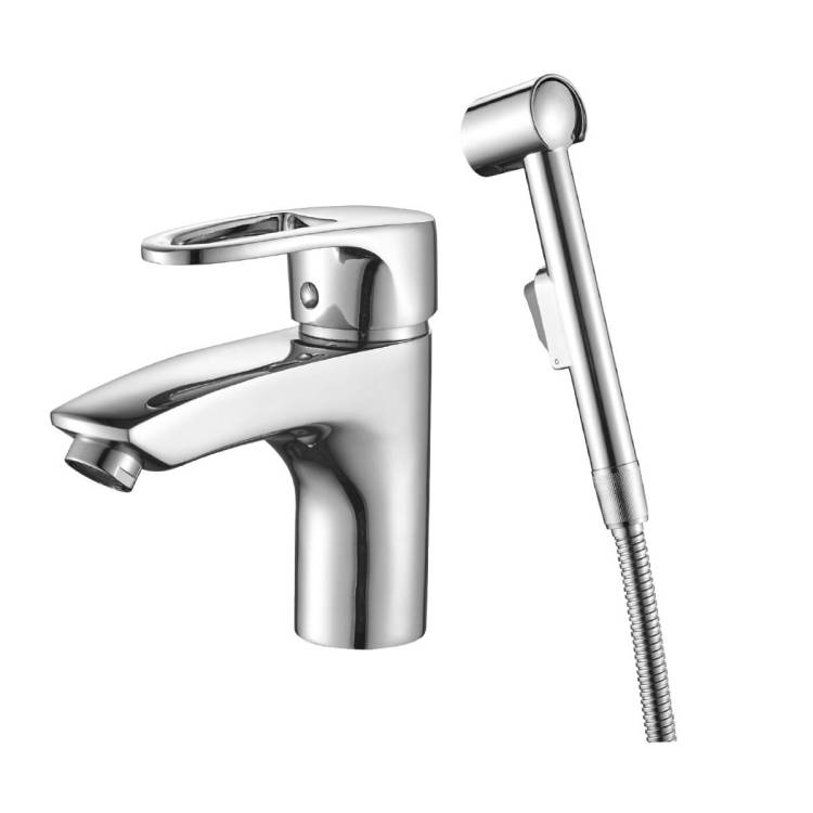 Смеситель для умывальника Decoroom DR70 DR70015 одноручный для умывальника и биде монолитный Хром