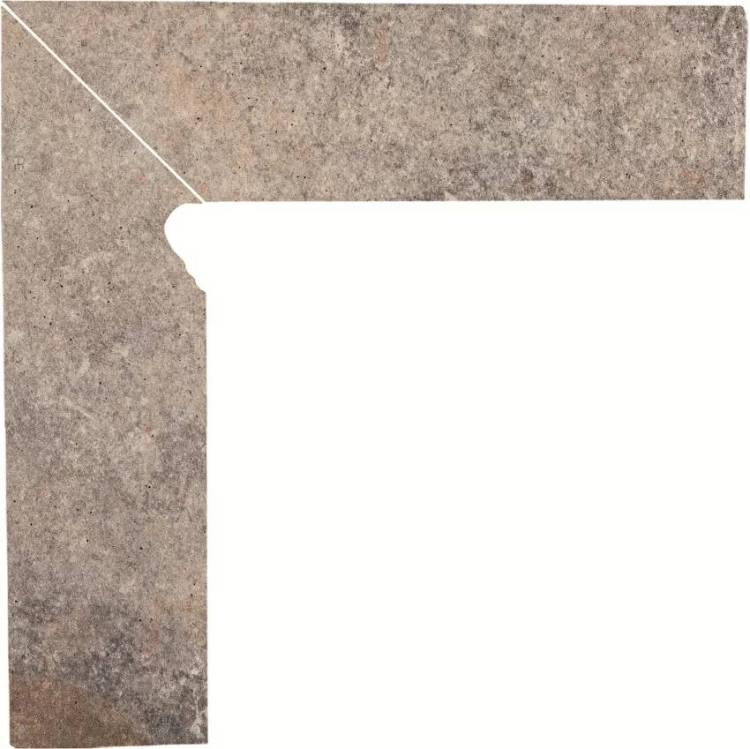 Плинтус Paradyz Viano Grys Cokol Ciety Lewy 2-x элем 30x8.1