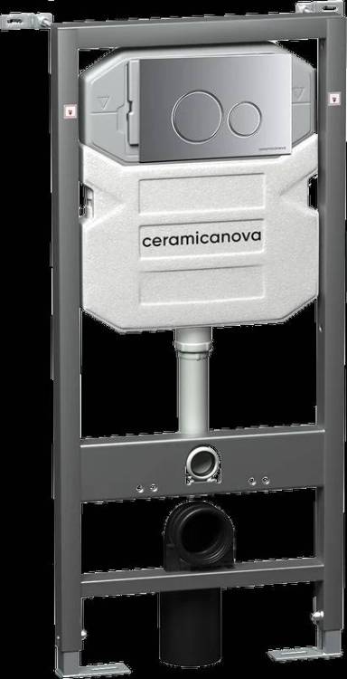 Система инсталляции для унитазов Ceramica Nova Envision Round CN1001M кнопка хром матовый