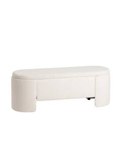 Банкетка Stool Group Taks LV-112-S000 белый, букле, с местом для хранения