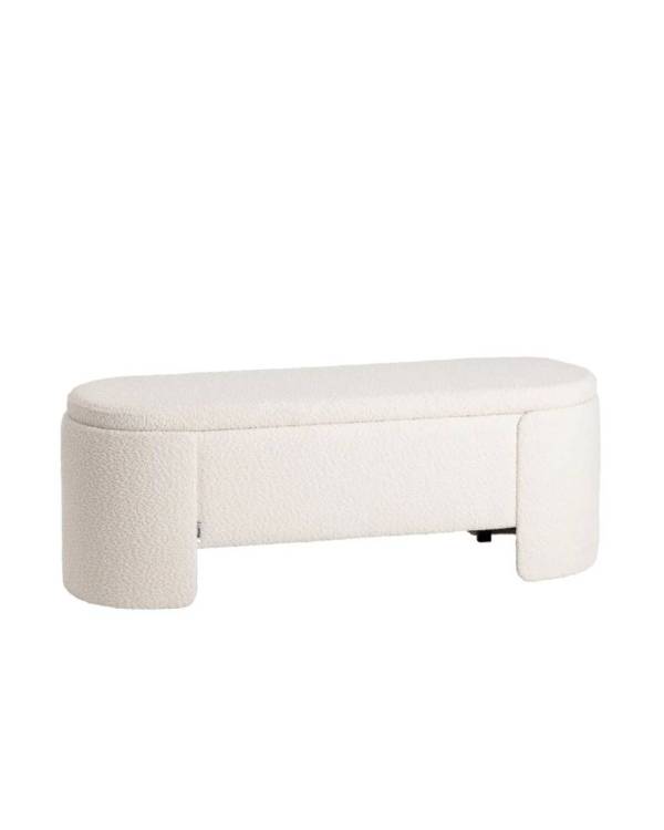 Банкетка Stool Group Taks LV-112-S000 белый, букле, с местом для хранения