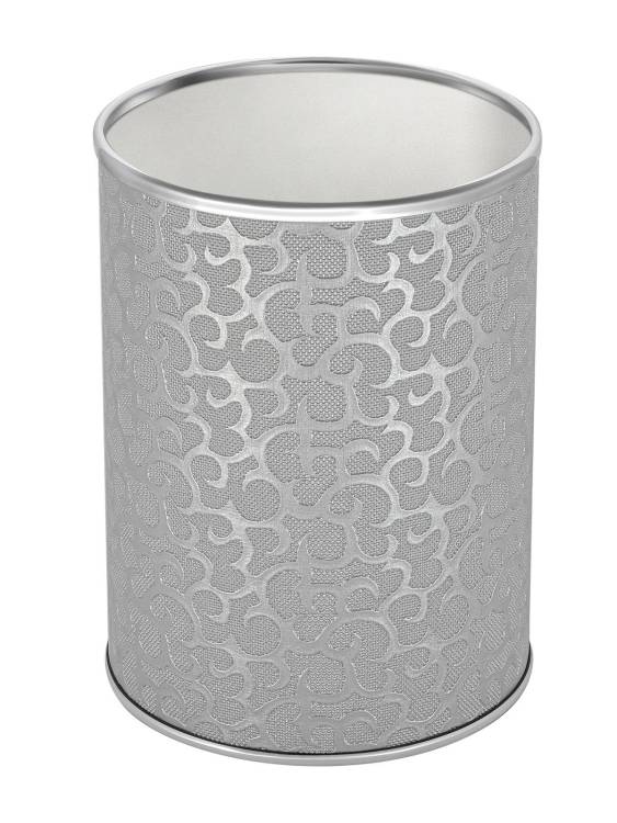Мусорное ведро Geralis M-FHH-B 3л, flower серебро, кант хром
