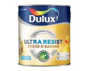 DULUX ULTRA RESIST КУХНЯ И ВАННАЯ краска, матовая, база BW (1л)