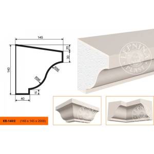 Карниз LepninaPlast КВ-140/2 200x14.5x14