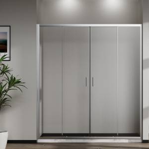 Душевая дверь в нишу Vincea Сити (City) VDS-5CT2170CL профиль хром, стекло прозрачное, 170x195