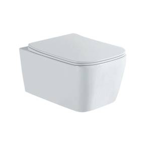 Унитаз подвесной Aquatek Либра New AQ1148N-00 безободковый, с крышкой-сиденьем микролифт