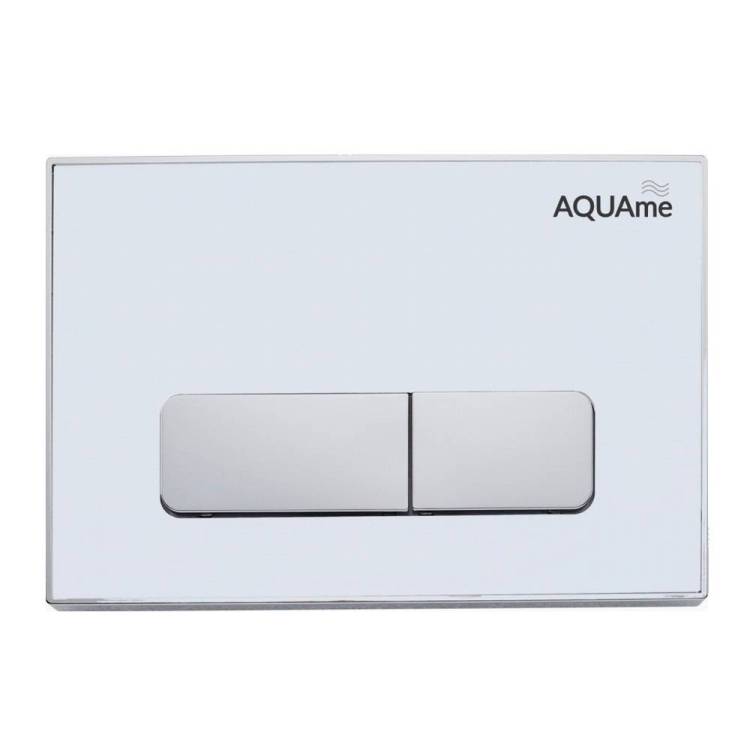 Кнопка смыва AQUAme AQM4104W акрил, белый