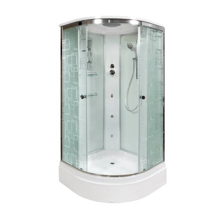Душевая кабина AvaCan EM2710GM с гидромассажем, 100x100x220