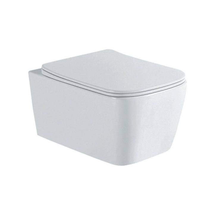 Унитаз подвесной Aquatek Либра New AQ1148N-00 безободковый, с крышкой-сиденьем микролифт