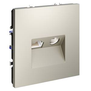 ТВ-розетка+Ethernet RJ45 Voltum S70 VLS060703 кашемир