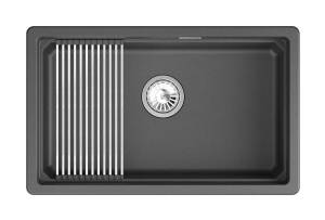Мойка кухонная Granula Kitchen Space 7303iU черный, 73x45