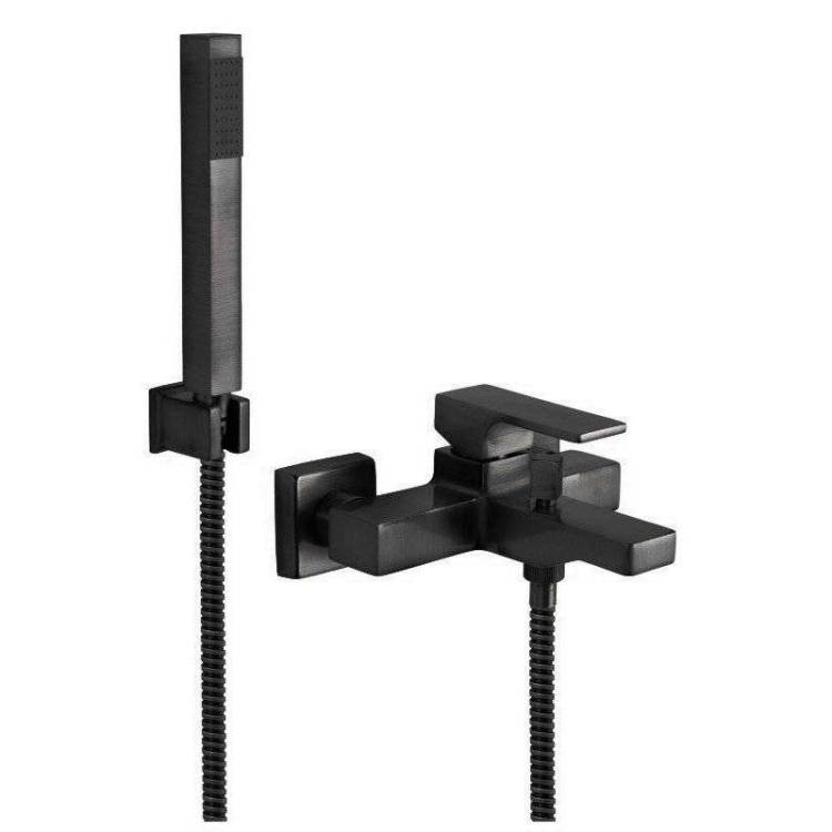 Смеситель для ванны Remer Absolute AU02CFP черный брашированный хром